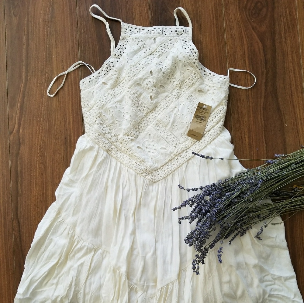 American Eagle Ivory Boho Dress